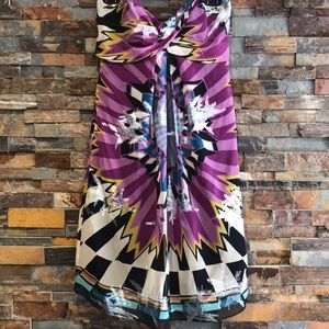Strapless Nicole Miller dress- Electric design ✨⚡️